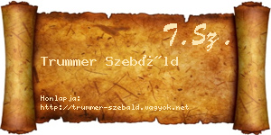 Trummer Szebáld névjegykártya